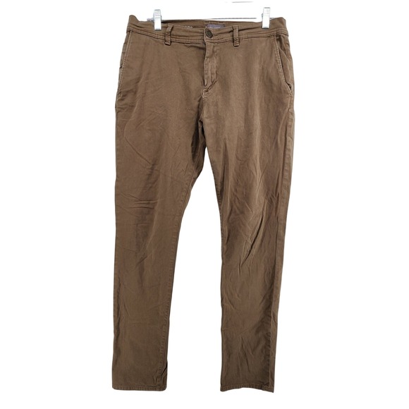 DL1961 Other - DL1961 32x32 Olive Drab Duke Tailored Chino Pants Mens Brown Cotton Stretch Work